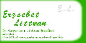 erzsebet littman business card
